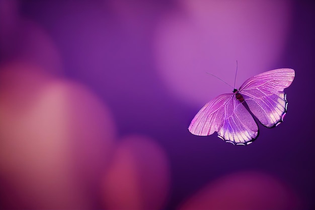 Butterfly in purple