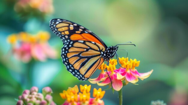 Butterfly Resting on Flower Petal