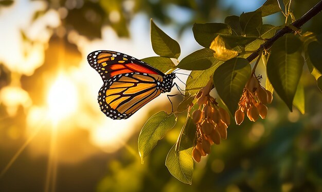 a butterfly that is on a branch