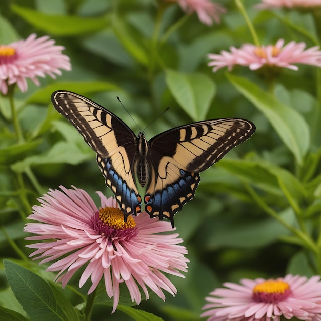 Photo a butterfly that is on a flower