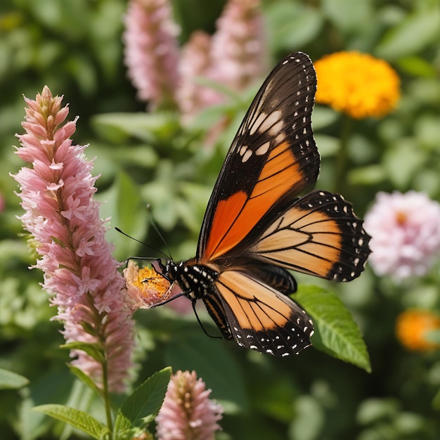 Photo a butterfly that is on a flower