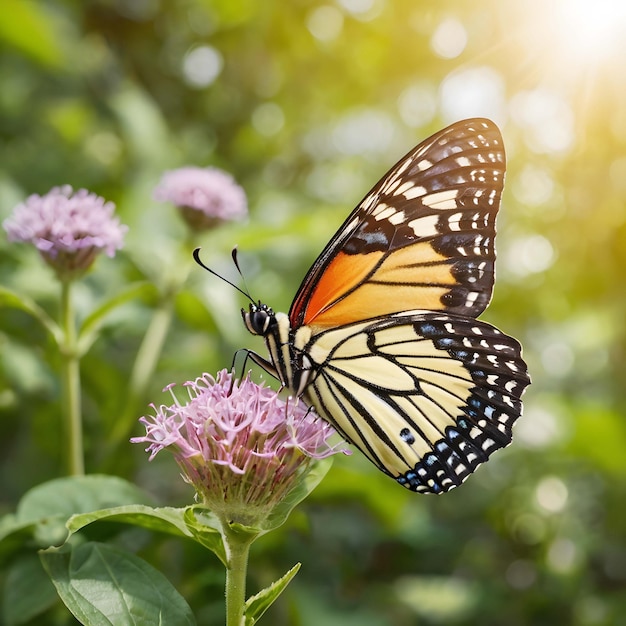 a butterfly that is on a flower