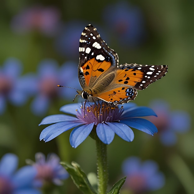 Photo a butterfly that is on a flower