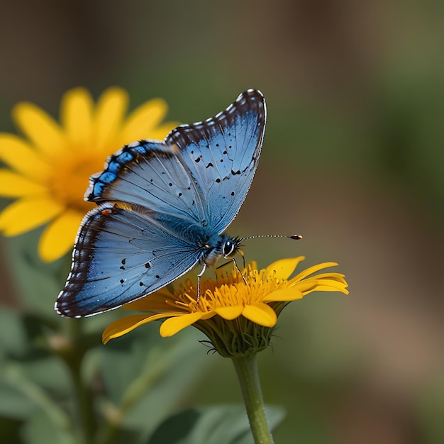 Photo a butterfly that is on a flower