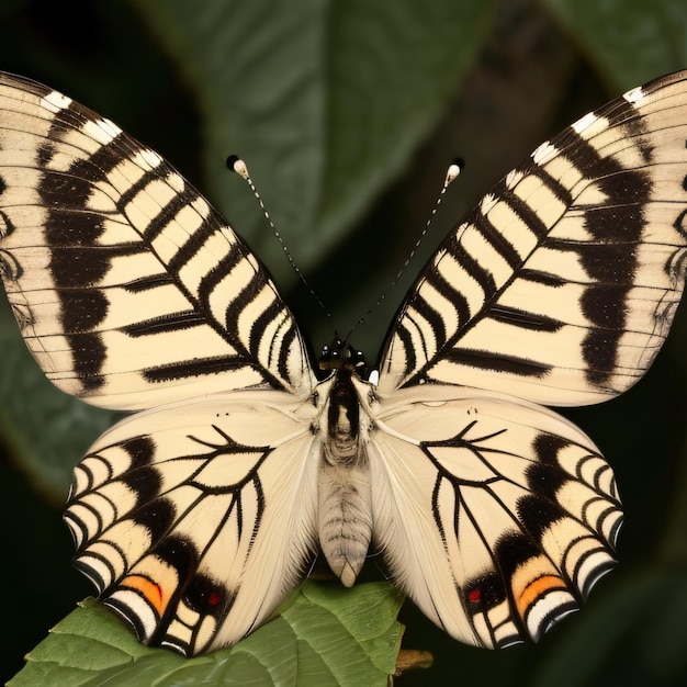 a butterfly that is on a leaf with the word butterfly on it