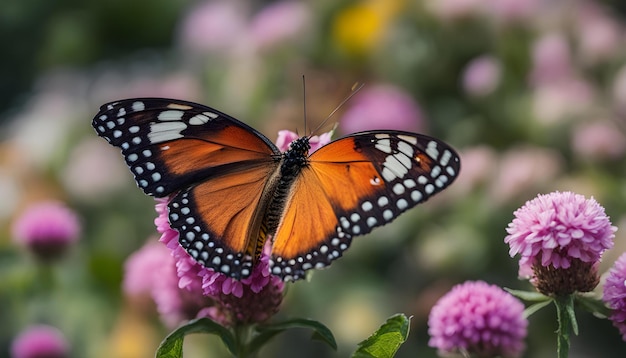 a butterfly that is orange and black