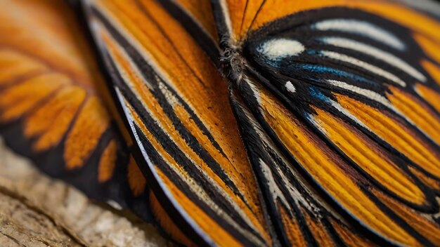 Photo a butterfly that is orange and black