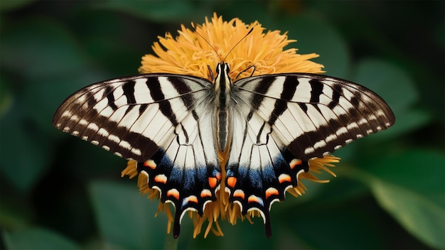 a butterfly with a colorful wings