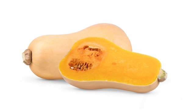 Butternut squash isolated on white background