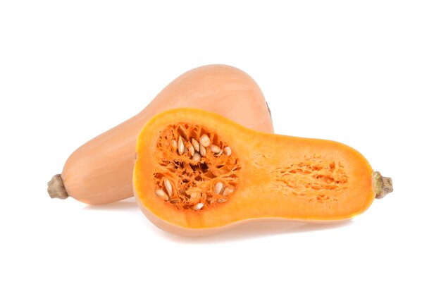 Butternut squash isolated on white background