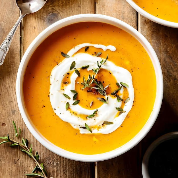 Butternut squash soup photo