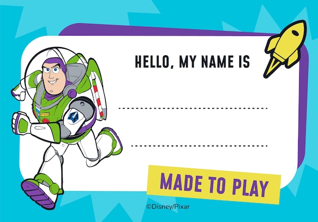 Photo buzz lightyear toy story name tag