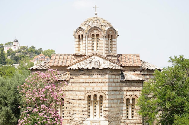 Byzantine church Holy Apostles of Solakis located in Ancient Agora Athens Greece