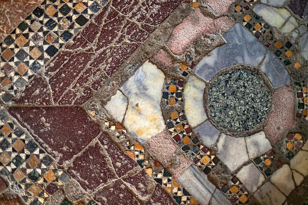 Byzantine mosaics on the floor of St Nicholas Church Demre Turkey