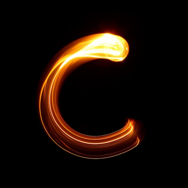 C - Created by light lowercase letters