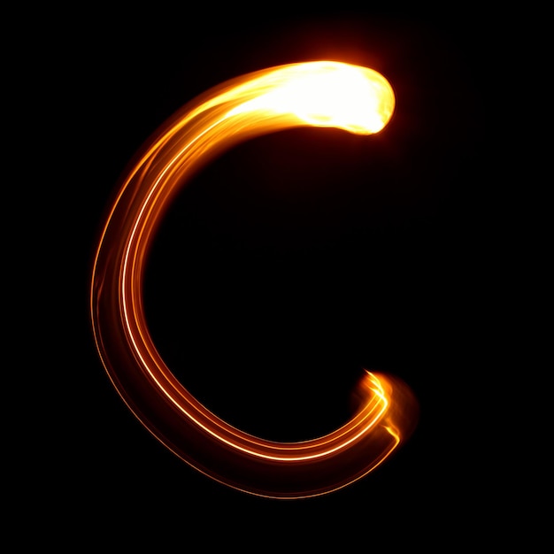 C - Pictured by light letters