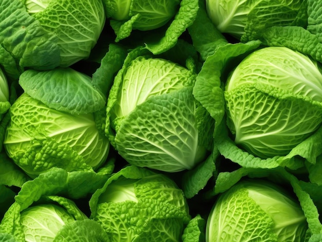 Cabbage background as seamless tile generative AI