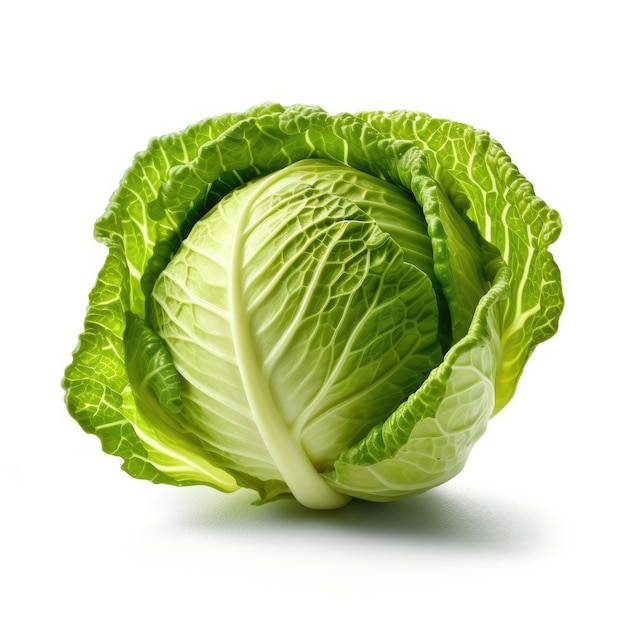 Cabbage isolated on white background generative AI