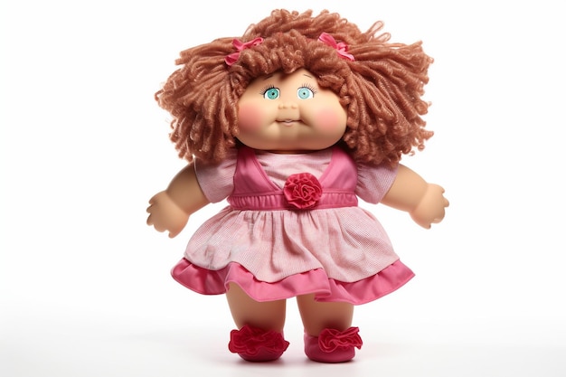 Photo cabbage patch kids doll isolated on white background