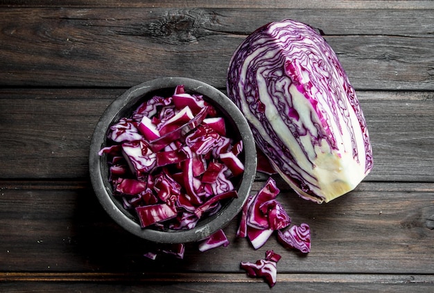 Cabbage salad in the bowl