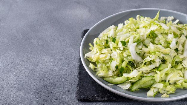 Photo cabbage salad with cucumber and fennel.