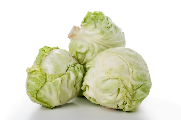 Cabbage on white background