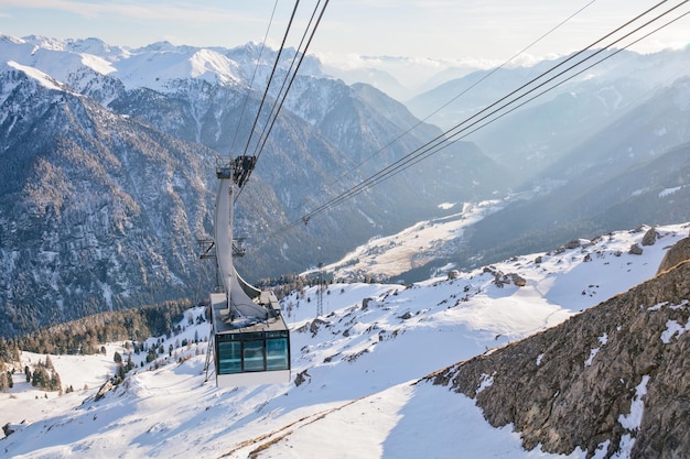 Cable car in Dolomites