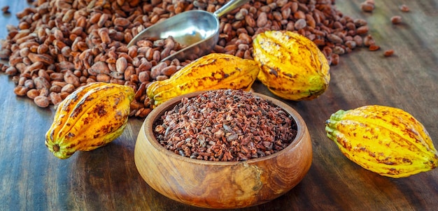 Cacao nibs are cocoa beans that have been cold ground or ground at low temperatures