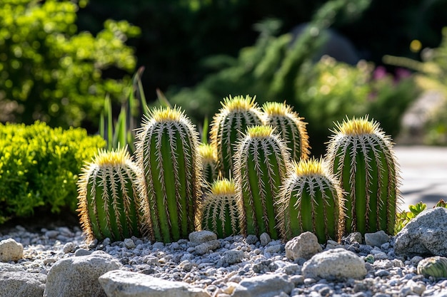 Photo cacti in the sunlight