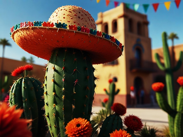 Photo cactus cinco de mayo mexico