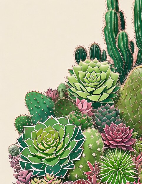 Cactus photos with subtle combinations