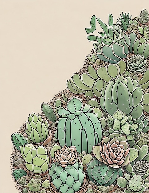 Cactus photos with subtle combinations