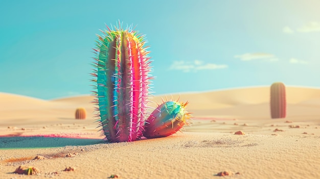 Cactus plantgrowth in desert