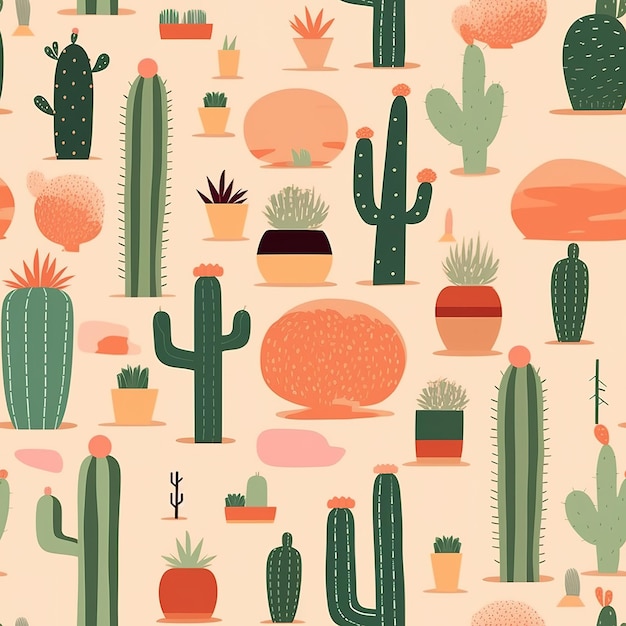 cactus plants pattern