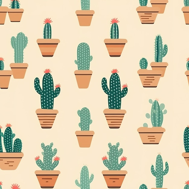 cactus plants pattern