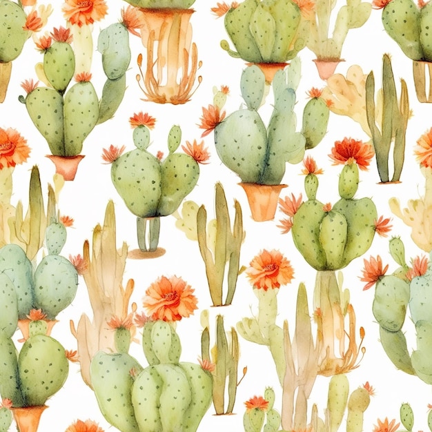 cactus plants pattern