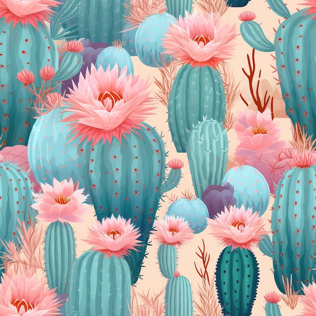 cactus plants pattern