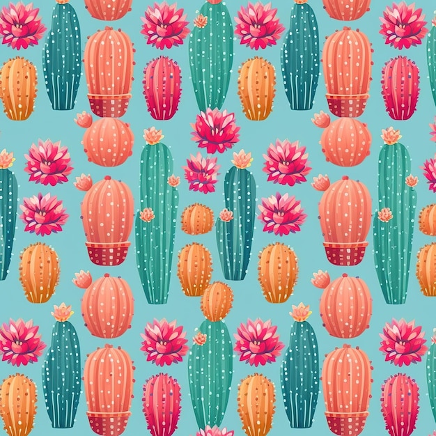 cactus plants pattern