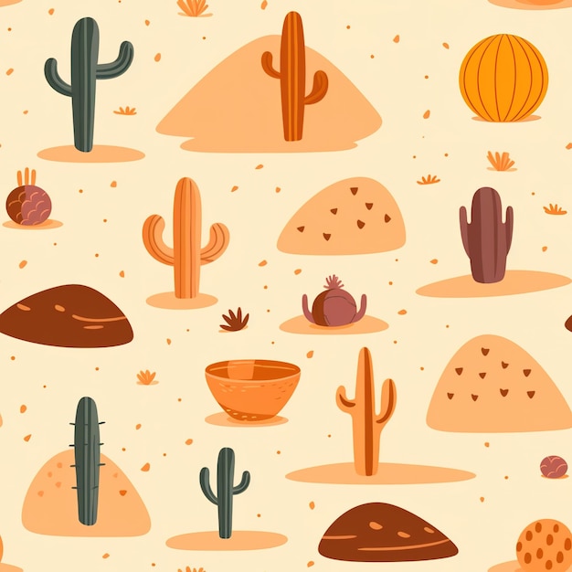 cactus plants pattern