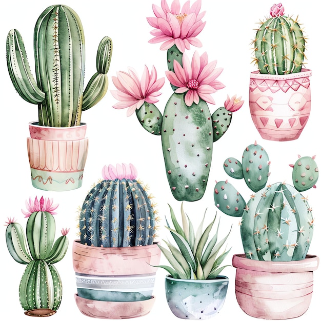 cactus watercolor