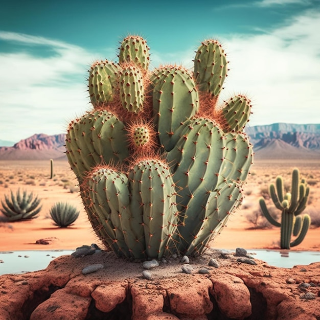 A cactus with the word cactus on it