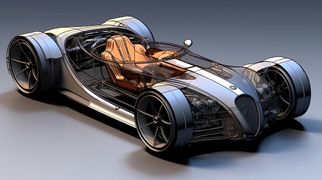 CAD drawing car design engineering plan