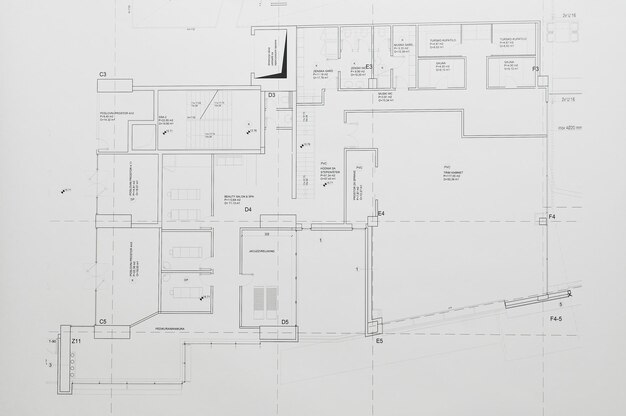 cad paper drawing design architecture concept