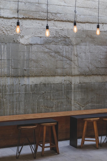 Cafe interior Layout in a loft style in dark colors open space interior view of various coffee Welcome open coffee shop backgroundxA