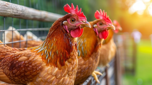 Caged hens in a farm symbolizing egg production concept for agricultural purposes