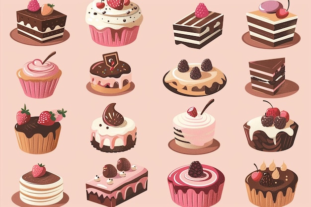 Cake and Dessert Vector Art