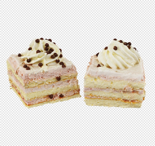 Cake in front of a white and transparent background png and psd files