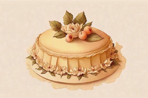 Cake image illustration by generative AI