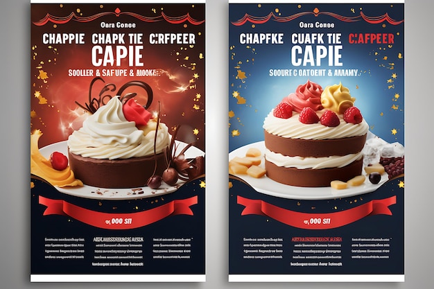 Cake shop concept flyer