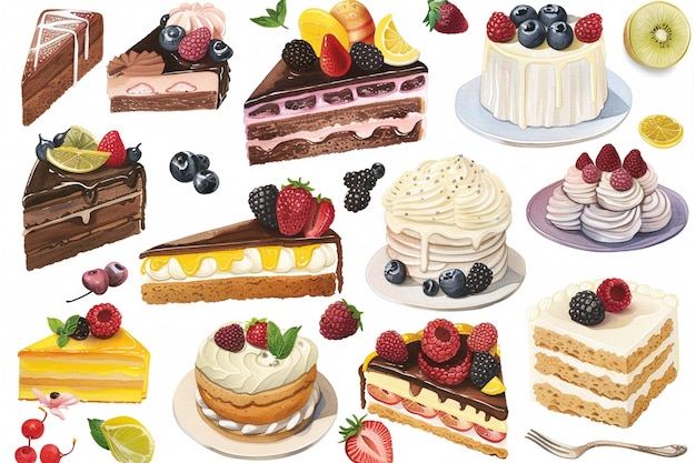 Cake and Sweets Illustration Vector